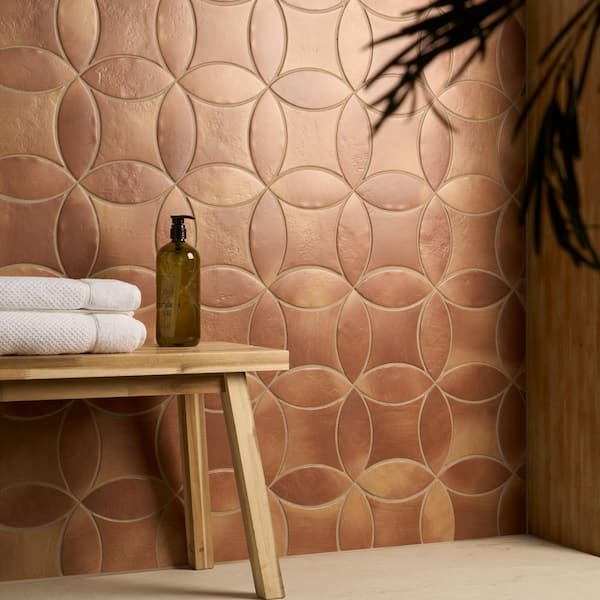 Dorel Terracotta 3.14 in. x 7.87 in. Petal and Kite Matte Porcelain Floor and Wall Tile (10.57 sq. ft. / Case)