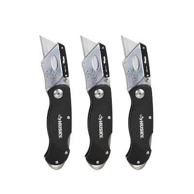 Folding Lock-Back Utility Knife (3-Pack)