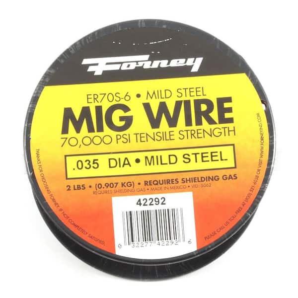 Forney 0.030 Dia E70S-6 Mild Steel MIG Wire 33 lb. Spool 42276 - The Home  Depot