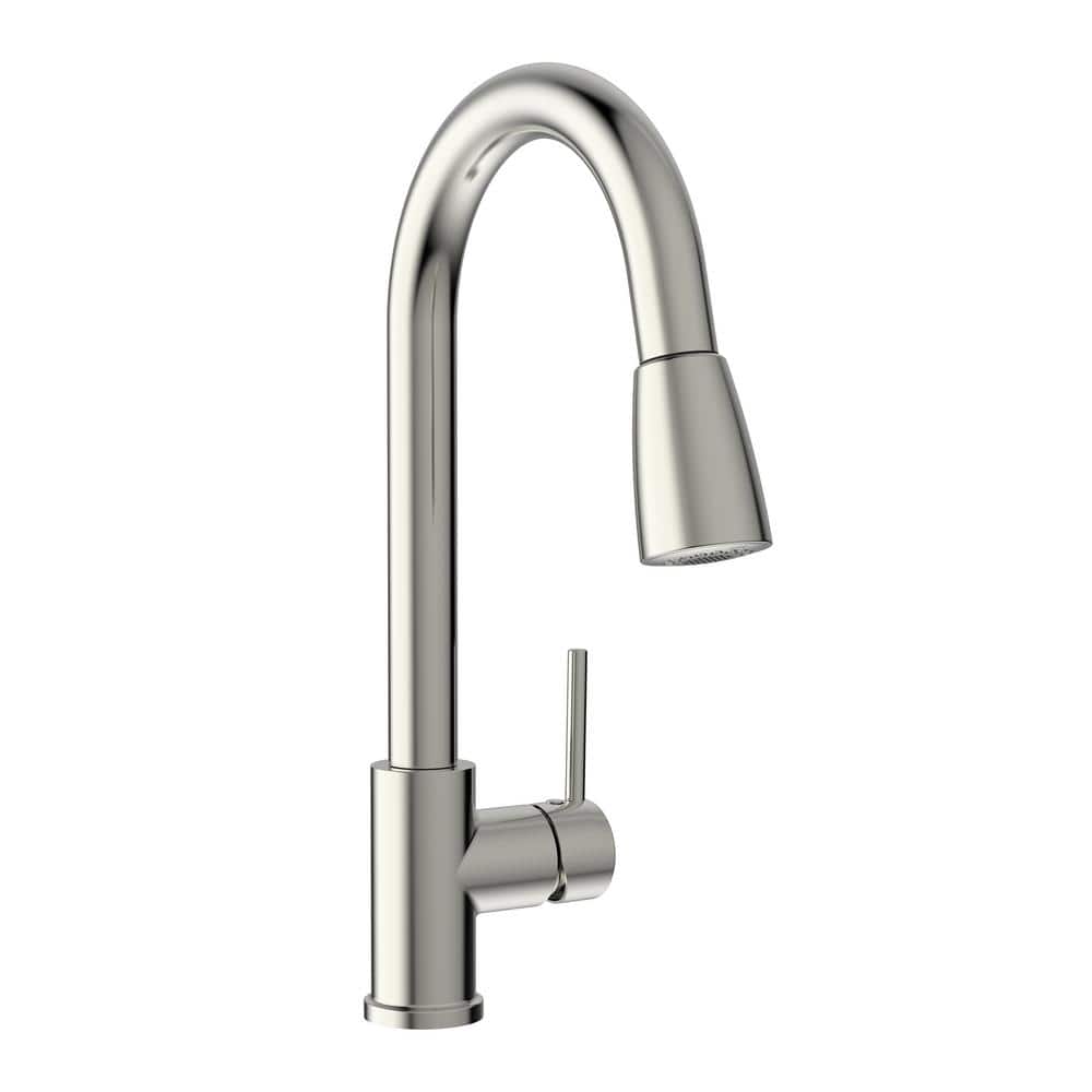 KEENEY Belanger Single-Handle Pull-Down Sprayer Kitchen Faucet in Brushed  Nickel URB78CBN2 - The Home Depot