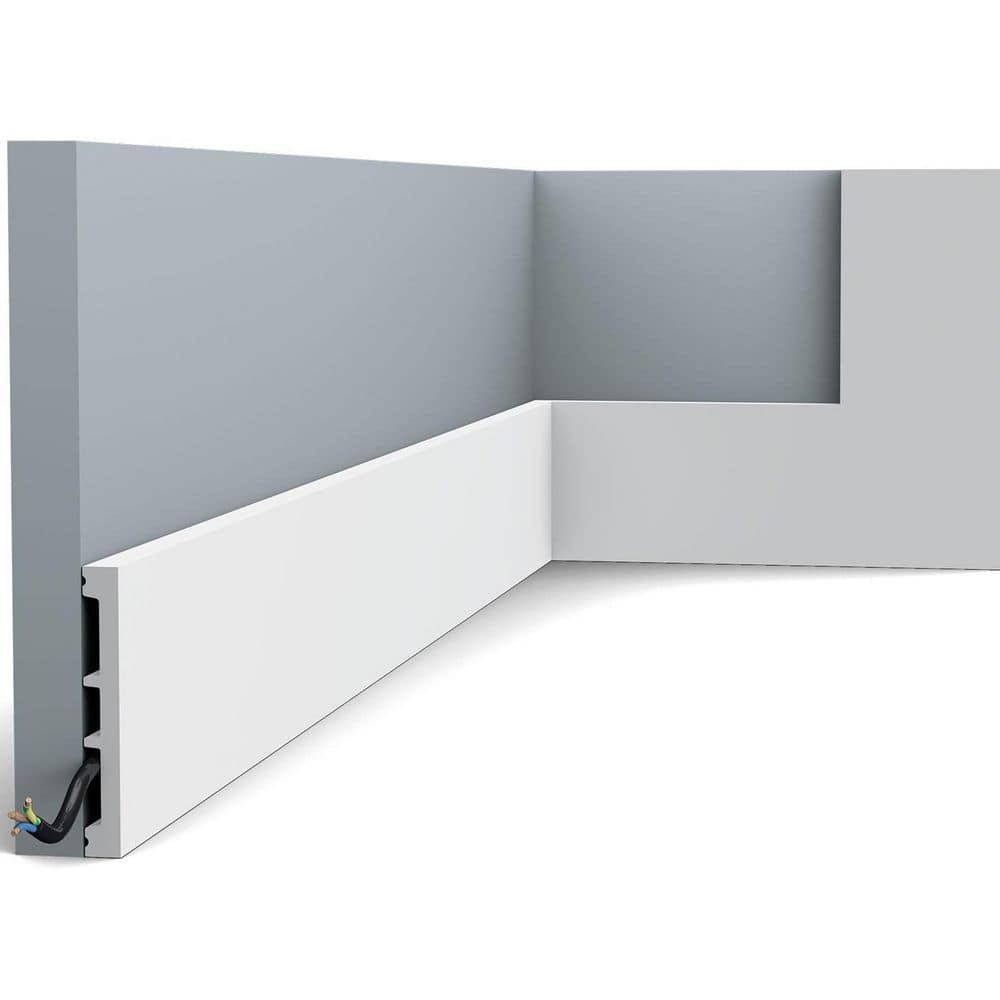 Primed White High Impact Polystyrene Baseboard Moulding Set of 26