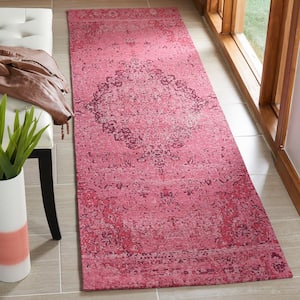 Classic Vintage Fuchsia 2 ft. x 8 ft. Floral Runner Rug