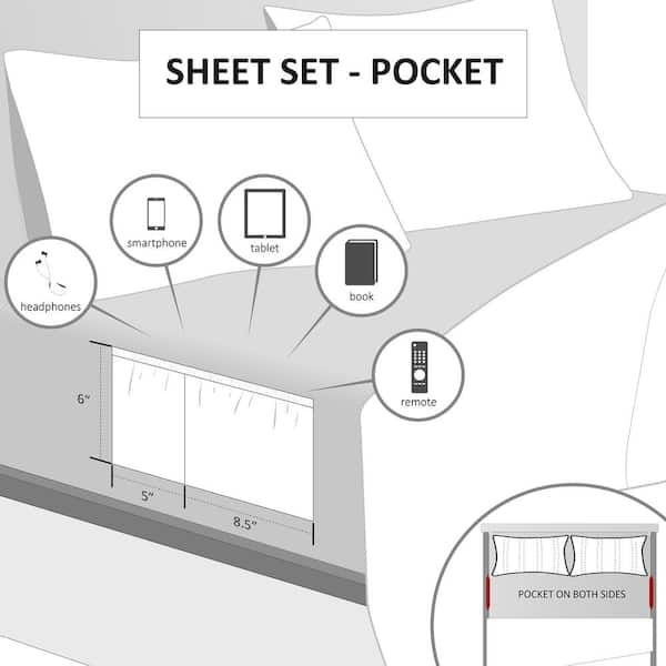 Intelligent Design Microfiber Sheet Set with Pocket, Pink, Queen