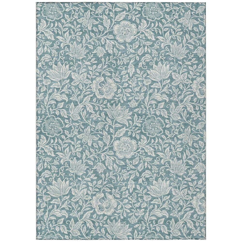 Chantille Machine Washable Indoor/Outdoor Abstract ACN2572 Teal 3 ft. x 4 ft. Area Rug price history on PriceWatchPro