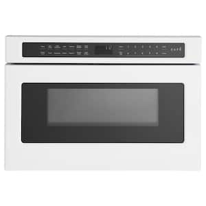 24 in. Width . 1.2 cu.ft. Built-In Microwave Drawer in Matte White with Sensor Cooking