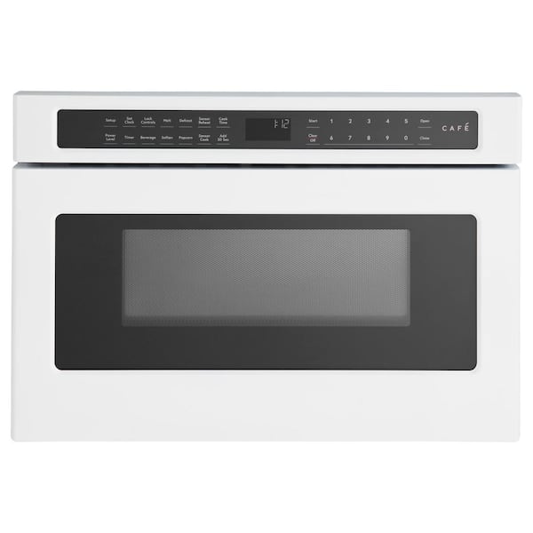 Cafe 24 in. Width . 1.2 cu.ft. Built-In Microwave Drawer in Matte White with Sensor Cooking