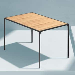 MILLIKEN Industrial Oak Wood Top Rectangle 47 in. W in 4 Legs Base Dining Table with Metal Frame, Seats 4, Easy Assembly