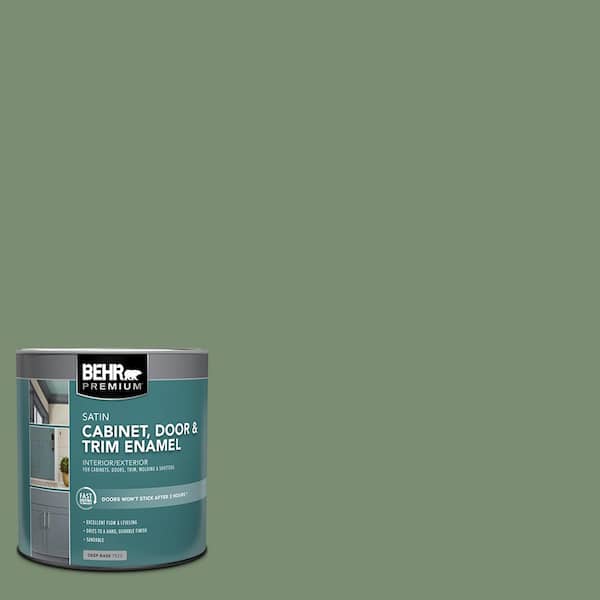 BEHR PREMIUM 1 qt. #PPU11-02 Shallot Bulb Satin Enamel Interior/Exterior Cabinet, Door & Trim Paint