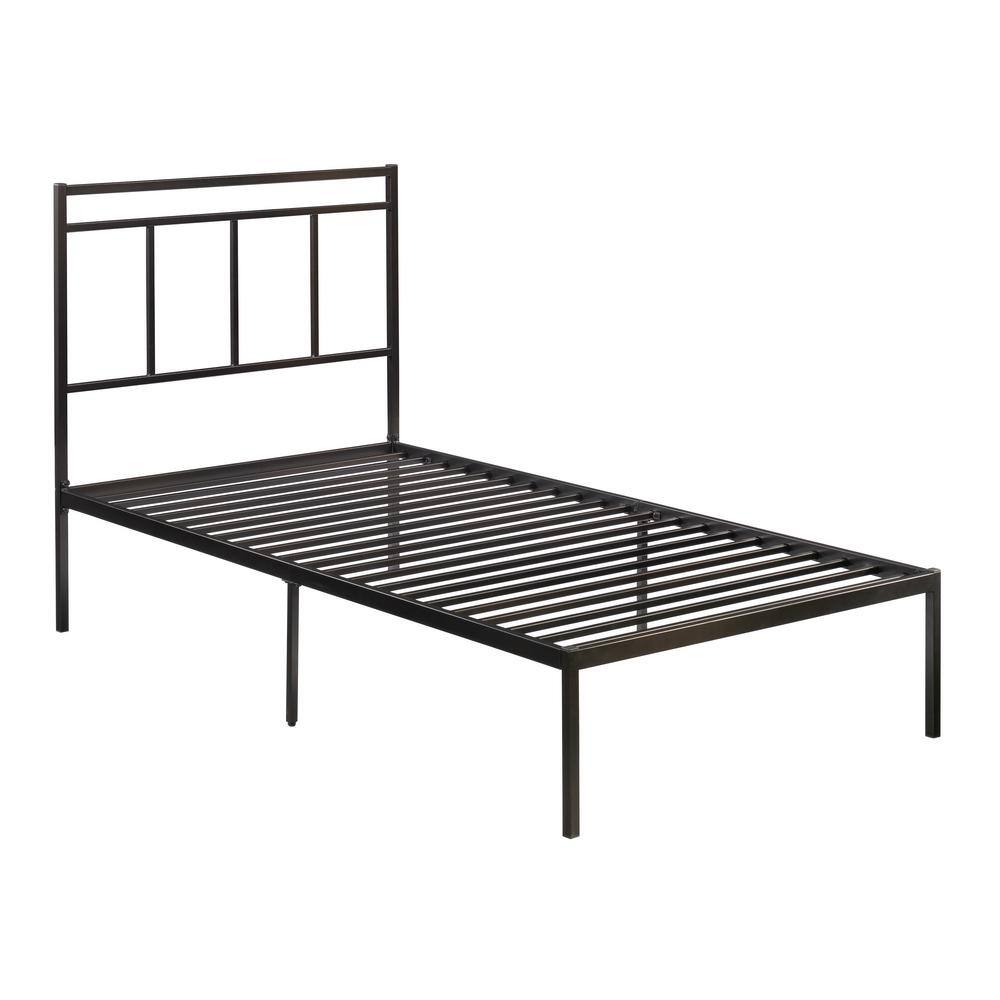 UPC 042666116763 product image for Cannery Bridge Bronze Metal Frame Twin Platform Bed with Headboard | upcitemdb.com
