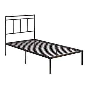 Cannery Bridge Bronze Metal Frame Twin Platform Bed with Headboard