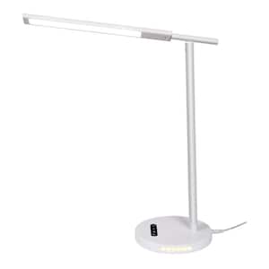 15.4 in. White LED Desk Lamp With Touch Control