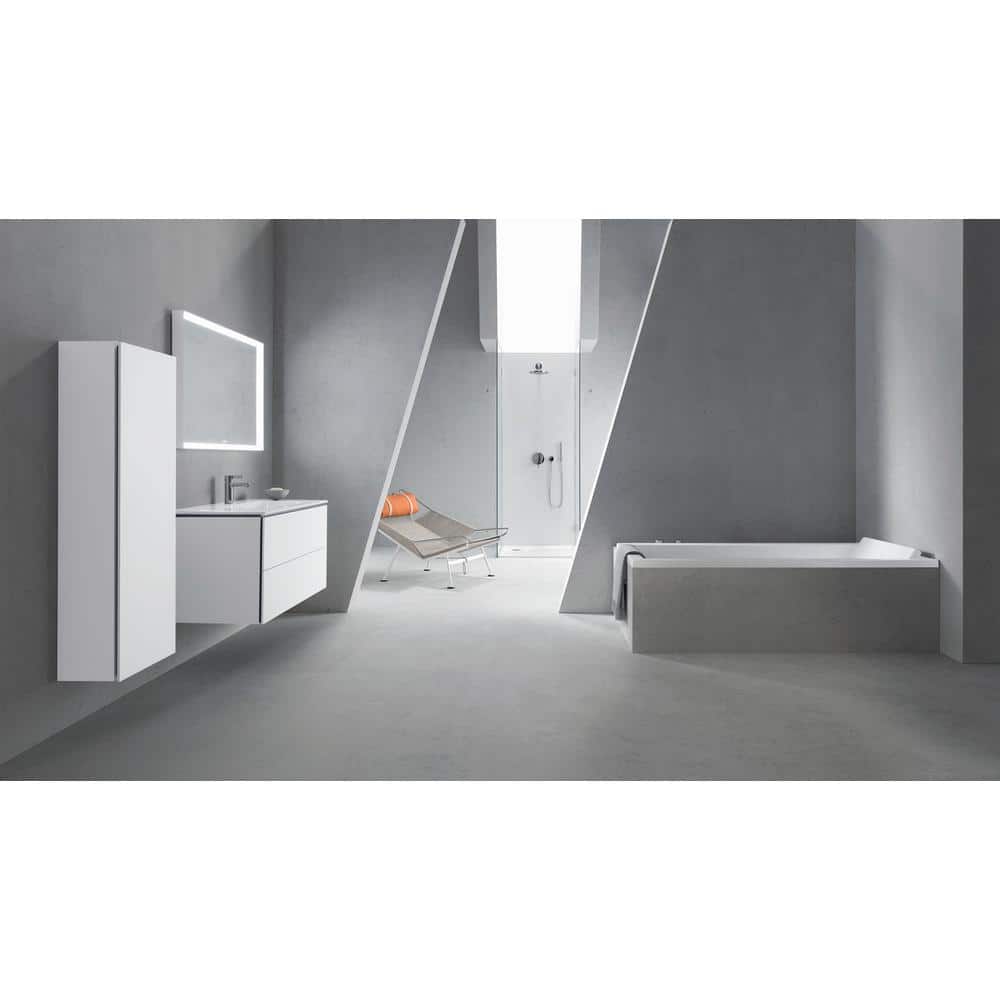 Starck 67" White Acrylic Drop-In Soaking Bathtub