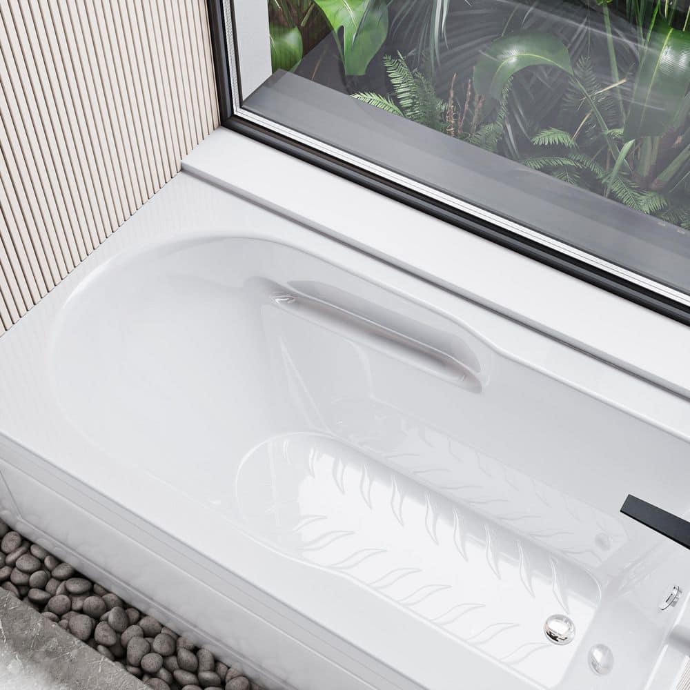 Concorde 60 in. Right Drain Rectangular Alcove Bathtub in Glossy White price history on PriceWatchPro
