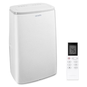10,800 BTU Portable Air Conditioner Cools 320 Sq. Ft. with Dehumidifier and 2 Fan Speeds in White