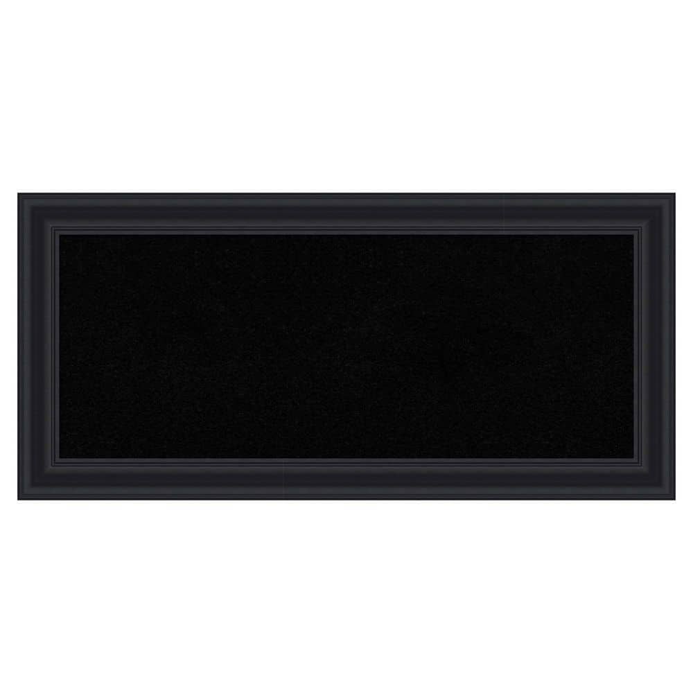 Amanti Art Dalat Black 34 in. x 16 in. Poly Framed Black Cork Memo ...