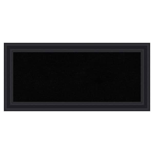 Amanti Art Dalat Black 34 in. x 16 in. Poly Framed Black Cork Memo ...