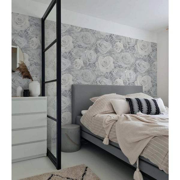 Arthouse Grey Reverie Vinyl Peel and Stick Wallpaper Roll 30.75 sq. ft.