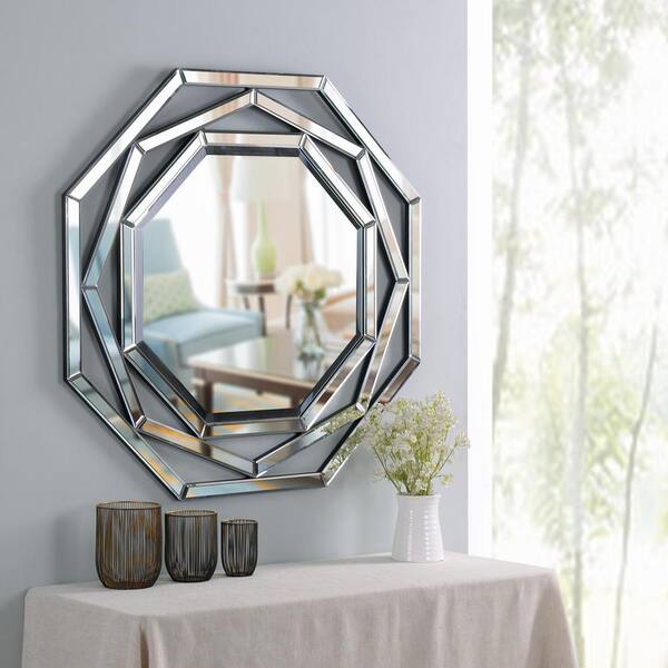 Noble Houe Rectangular Glam Brick Patterned Wall Mirror, Clear -  Walmart.com