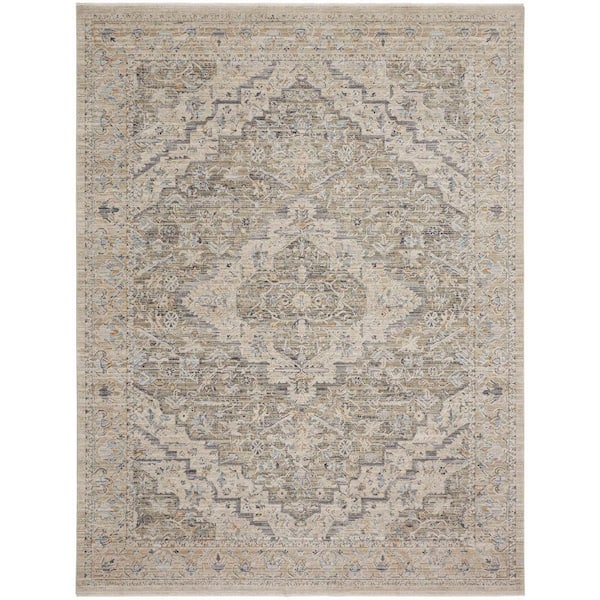Nourison Lynx Ivory Taupe 8 ft. x 10 ft. All-over design Transitional Area Rug