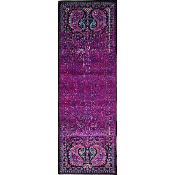 Unique Loom Imperial Anatolla Lilac 2' 0 x 6' 0 Runner Rug