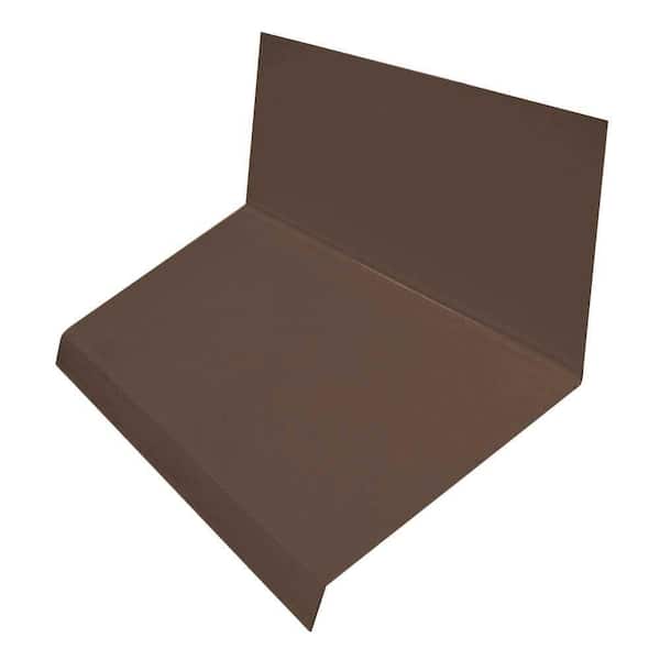 Gibraltar Building Products 3-1/2 in. x 4-1/4 in. x 10 ft. Galvanized Steel Dormer Flashing in Brown