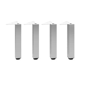 11 3/4 in. (300 mm) Stainless Steel Metal Square Furniture Leg with Leveling Glide (4-Pack)