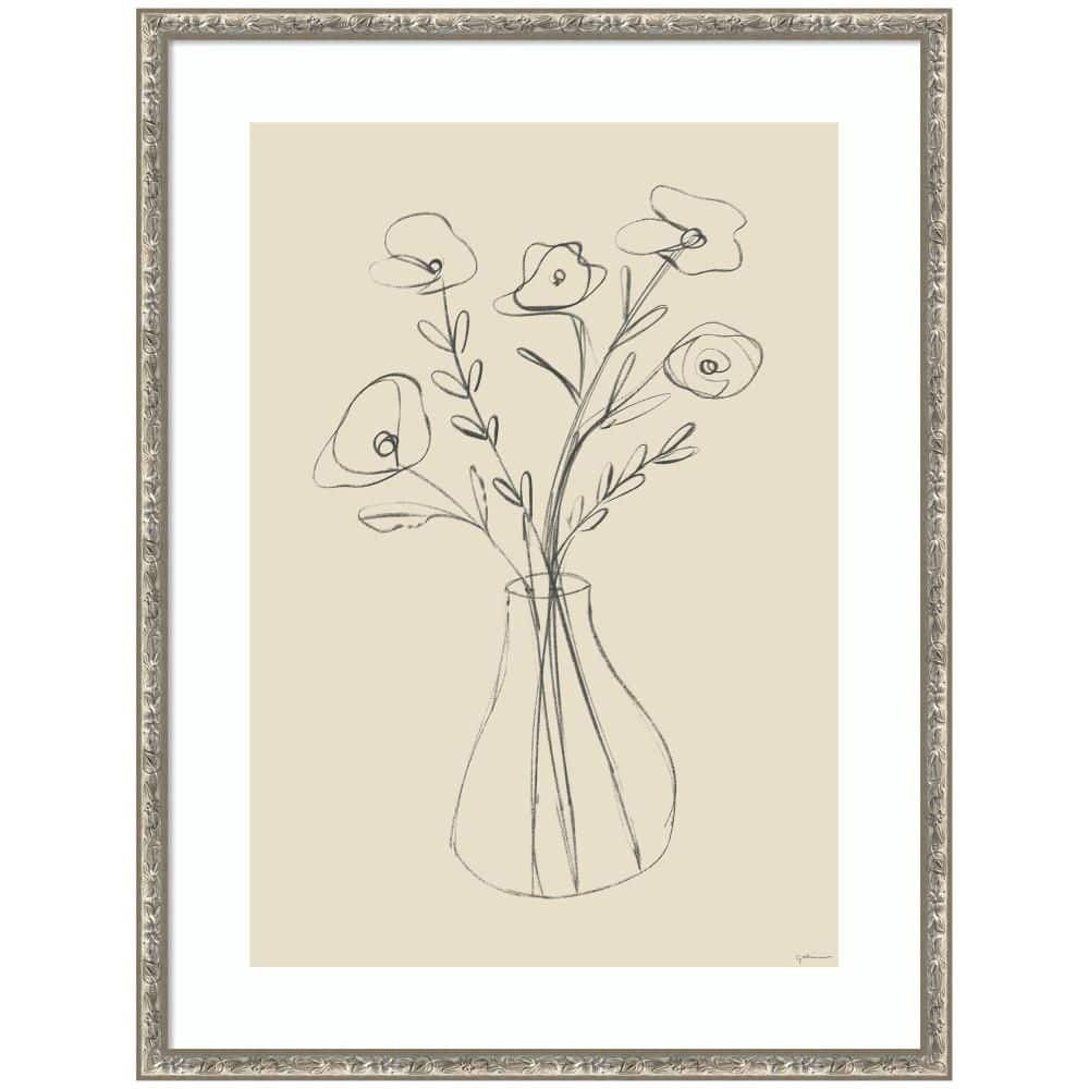 "Belvedere ""Floral Vase"" by Gabrielly Guedes Flowers Framed Art Print 25 in. x 19 in." price history on PriceWatchPro