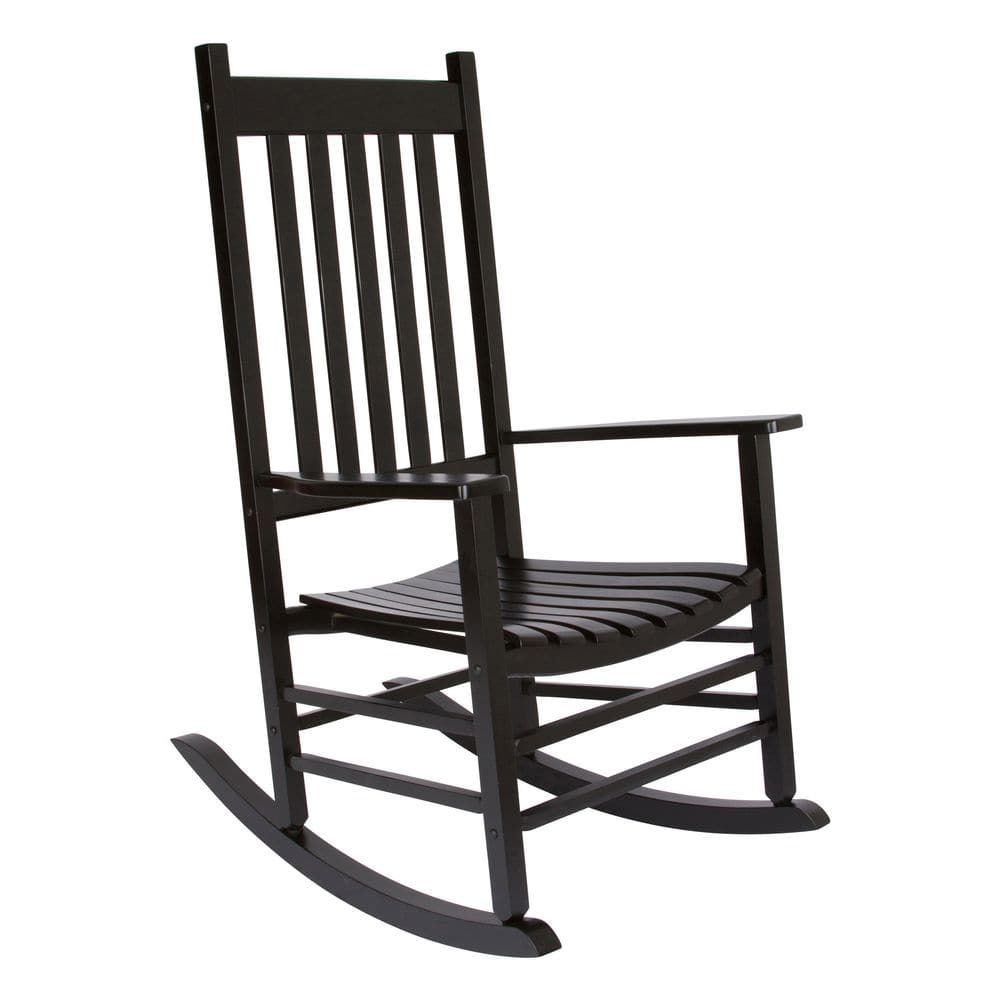 Vermont Black Hardwood Outdoor Porch Rocking Chair with Arms