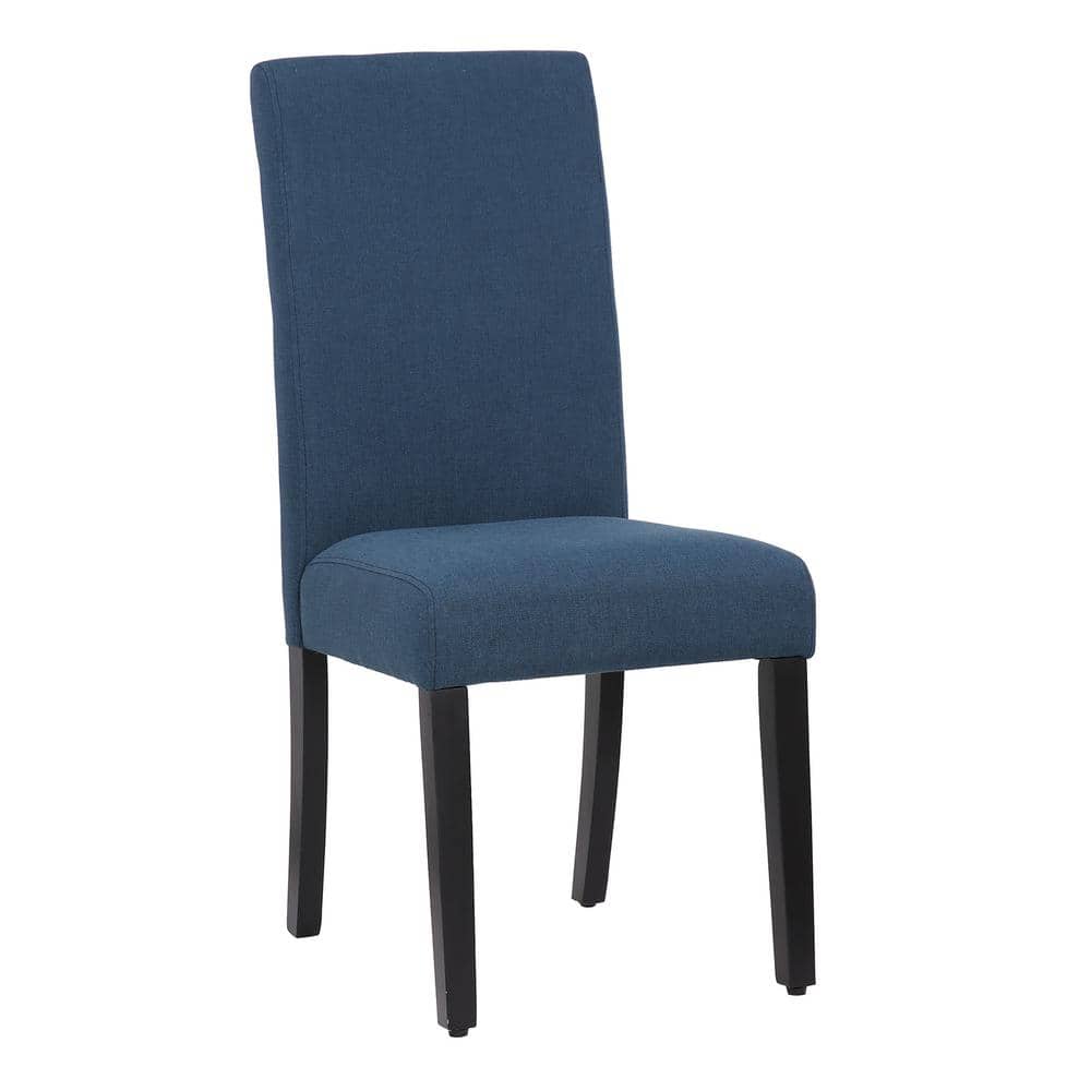 Nina Side Chair Linen Fabric Upholstered Kitchen Dining Chair, Teal