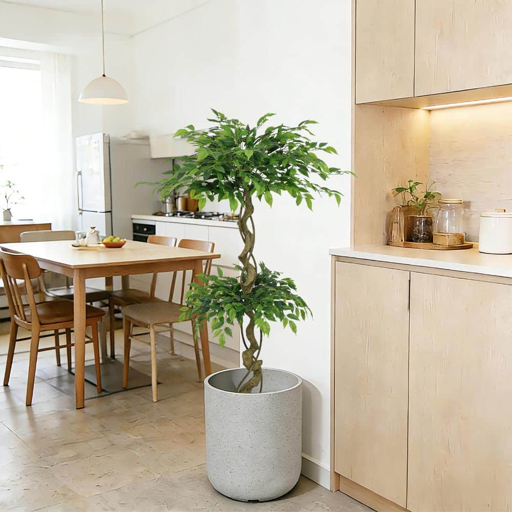 5.2FT Lifelike Artificial Ficus Banyan Tree with Planter Pot for Patio Home Office Decor price history on PriceWatchPro
