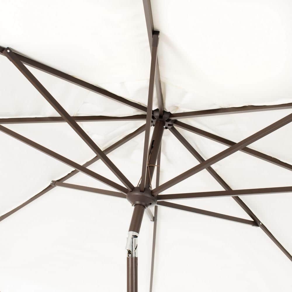Venice 11-Foot White and Black Aluminum Patio Umbrella