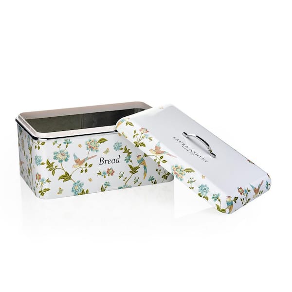 Laura Ashley VQ-Stainless Steel Single Bread Box Elveden White