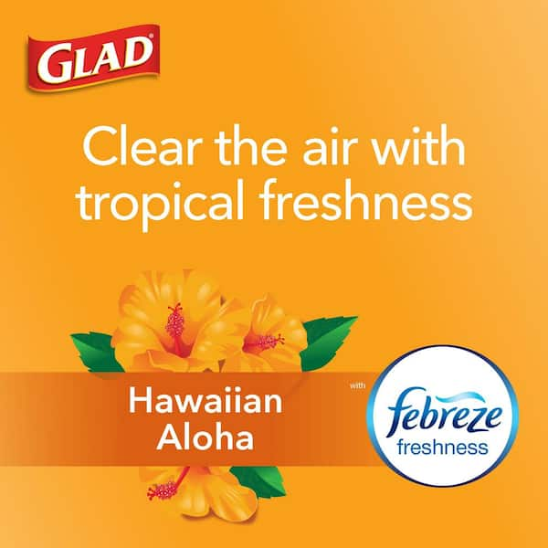 Glad Febreze Freshness Hawaiian Aloha Tall 13 Gallon Kitchen