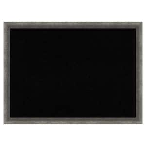 Burnished Concrete Narrow Wood Framed Black Corkboard 30 in. x 22 in. Bulletine Board Memo Board