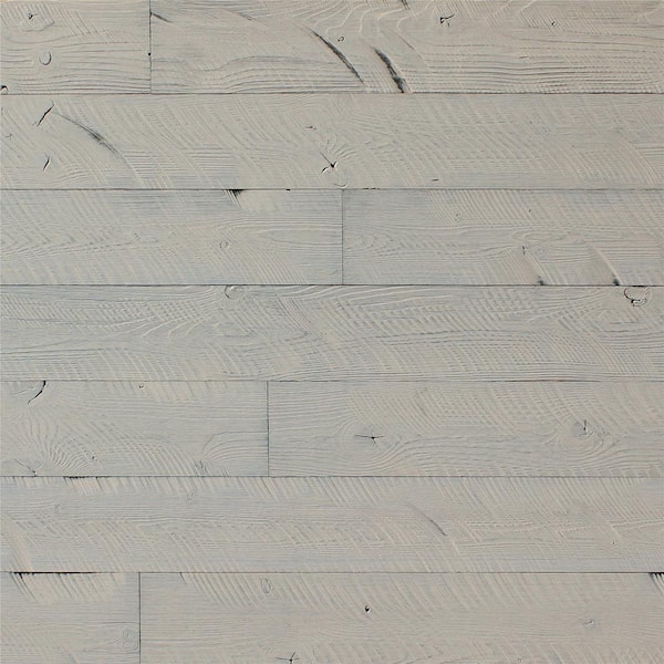 Ejoy 5 in. W x 48 in. L Reclaimed Peel and Stick Solid Wood Wall Paneling (2-Box)