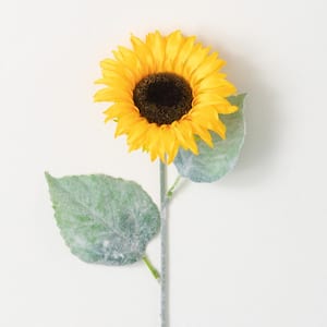 22 " Artificial Bold Yellow Sunflower Stem
