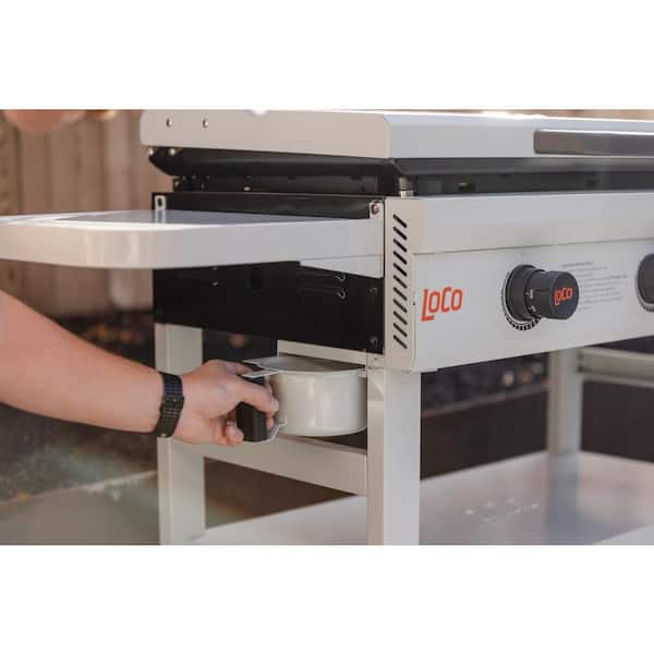 LOCO - 36 in. 3-Burner Classic SmartTemp Propane Flat Top Grill/Griddle in Chalk Finish