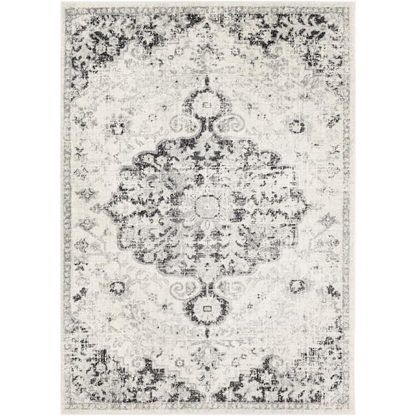 Demeter Light Gray/Charcoal 7 ft. 10 in. x 10 ft. 3 in. Oriental Area Rug