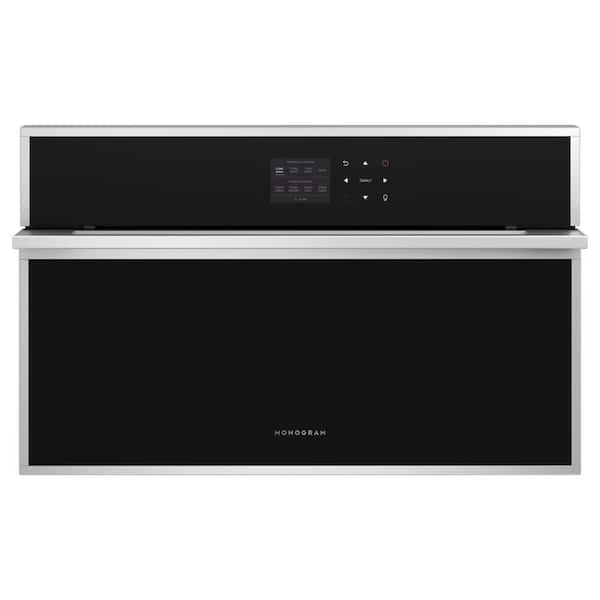 Monogram Smart 30 in. Single Electric Wall Oven with Convection and Steam in Stainless Steel