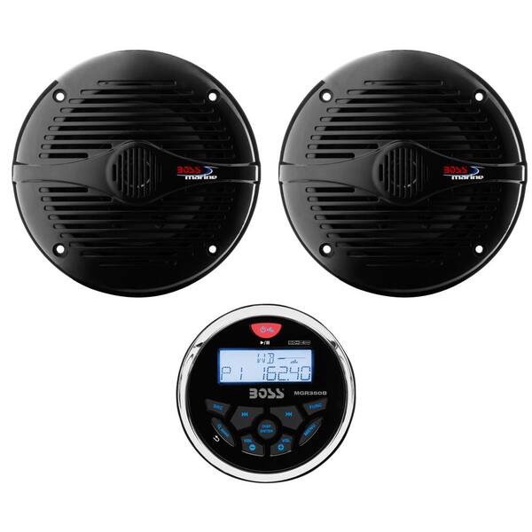 Boss Audio Systems Boss Audio MGR350B 3 in. Gauge Marine MP3/Radio Stereo Bluetooth ATV Boat Receiver