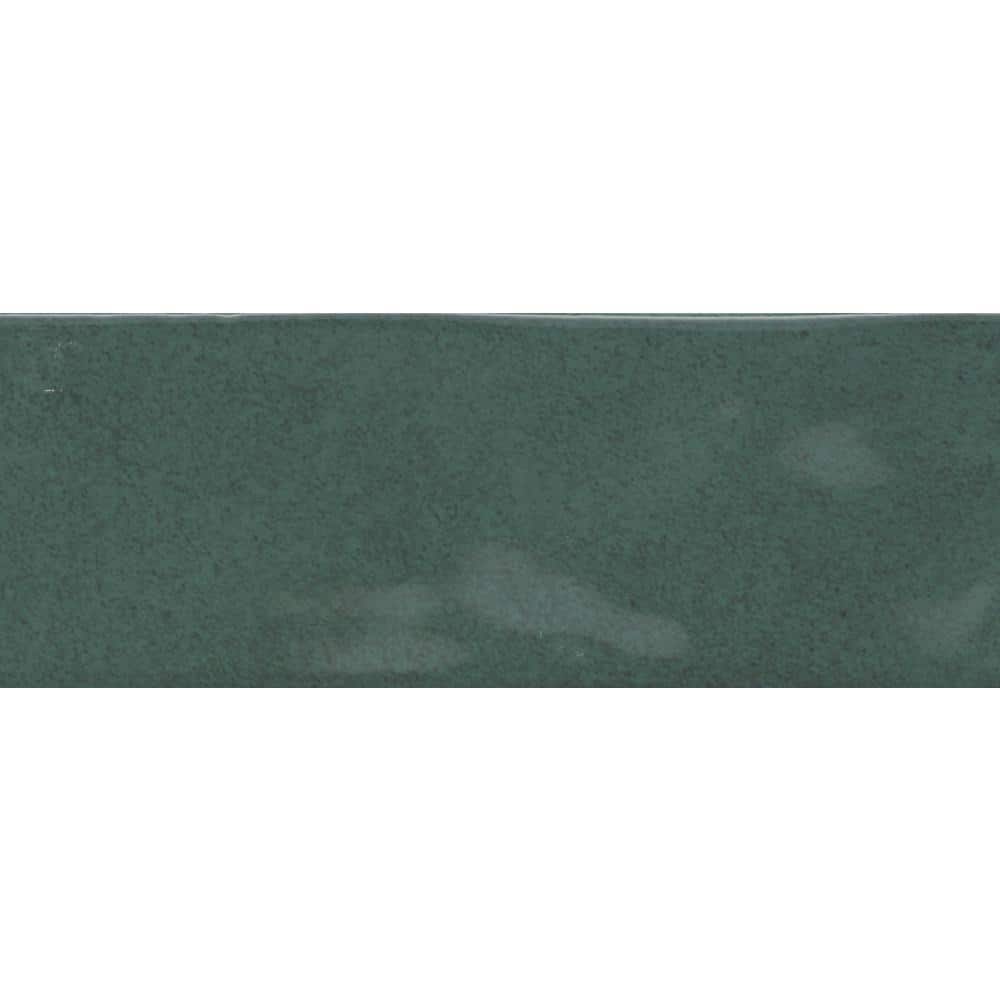 Verde 3x8 Glossy Porcelain Brick Look Wall Tile