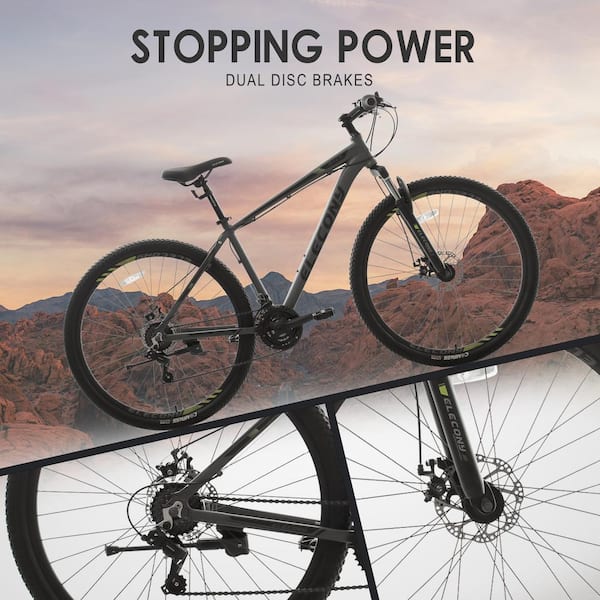 29"Aluminum Frame Men's Mountain Bike 21 Speed Shimano Hybrid Bicycle Disc Brake 