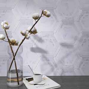 Ibiza Blue Hexagon 8.58 in. x 9.89 in. Matte Porcelain Floor and Wall Tile (8.07 sq. ft./Case)