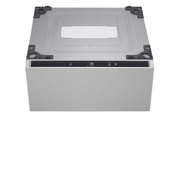 SIGNATURE 1.0 cu. ft. 29 in. SideKick Pedestal Washer for Front Load Washer with SmartDiagnosis in Platinum Steel