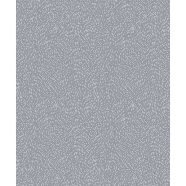 Unbranded Zen Collection Silver/Blue Fan Fleck Metallic Sheen Finish Non-Pasted Non-Woven Wallpaper Roll