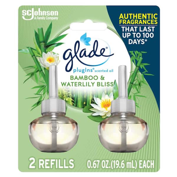 Glade 2-Pack Combo 3.35 fl. oz. Hawaiian Breeze Plug-In Air Freshener Refill (10-Count), Clear