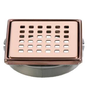 Tilux 4 in. x 4 in. Stainless Steel Adjustable Drain Cover in Bronze
