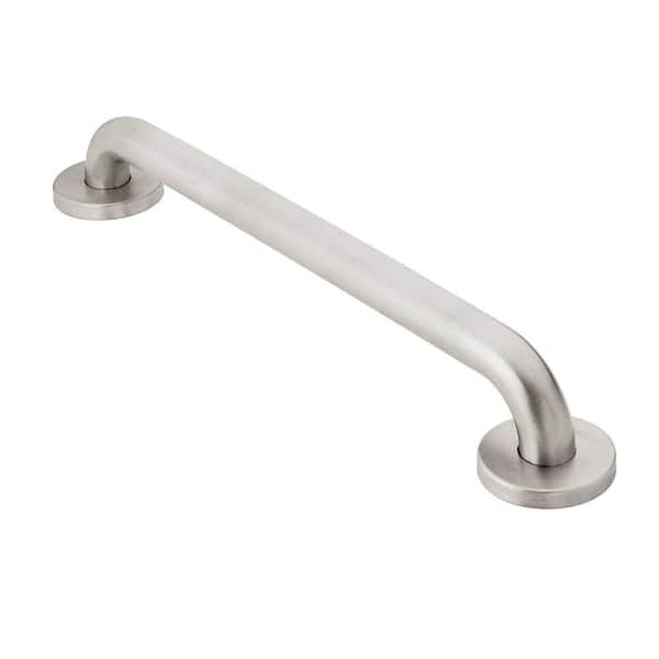 MOEN Home Care 12 in. x 1-1/4 in. Concealed Screw Grab Bar with SecureMount in Peened Stainless Steel