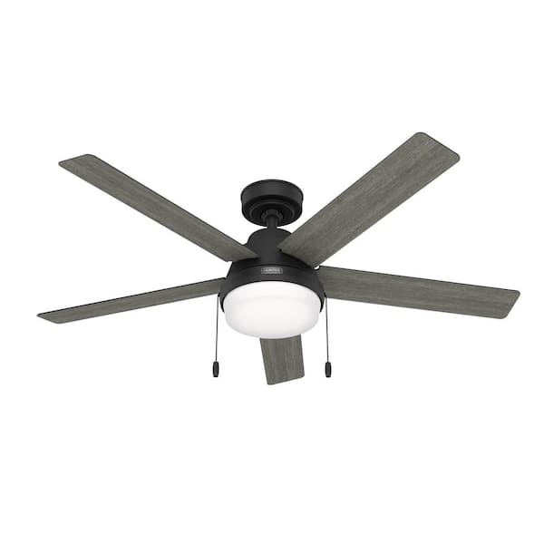 Hunter Orchestra 60 in. Indoor Matte Black Ceiling Fan with Remote and Light Kit