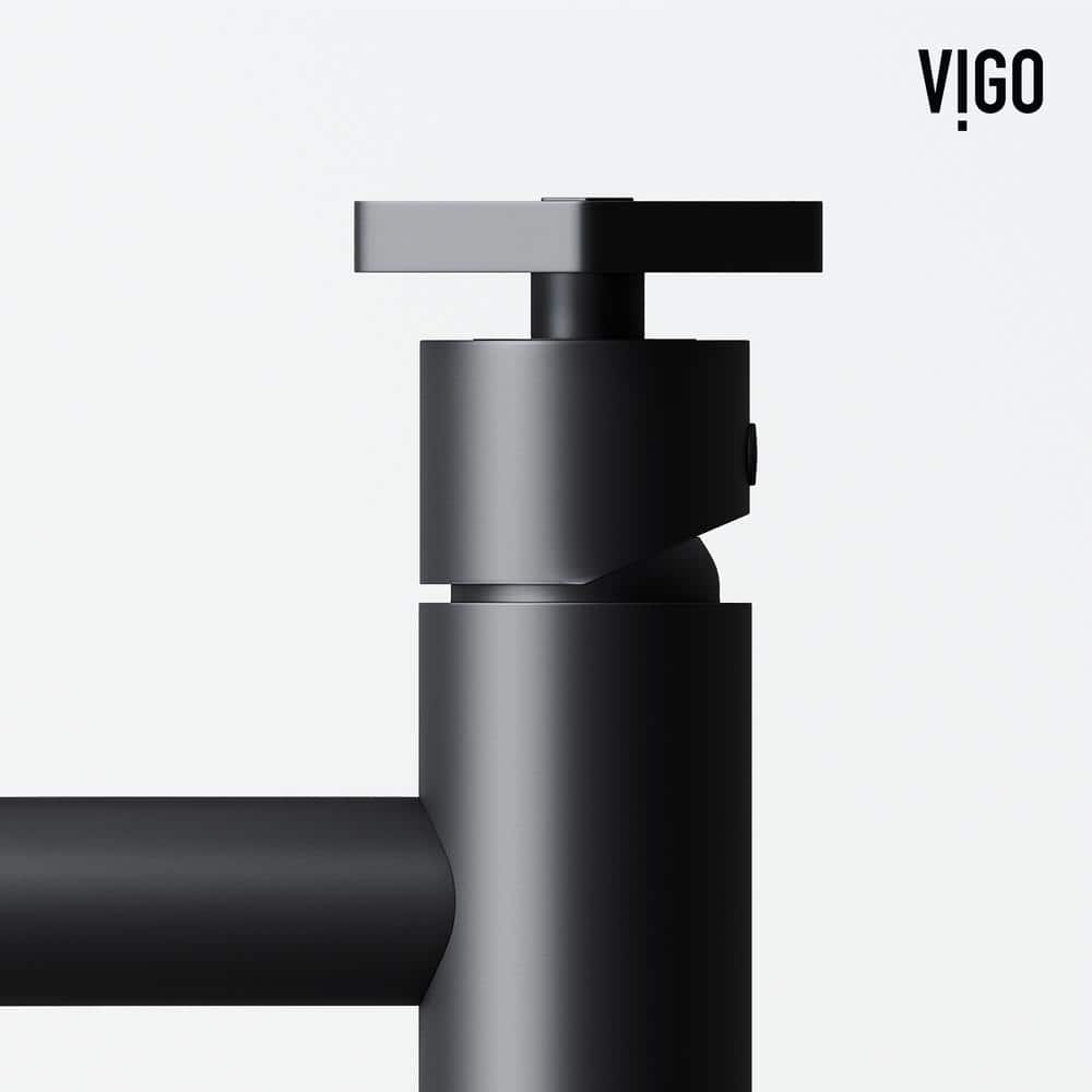 Matte Black Brass Single Handle Vessel Sink Faucet